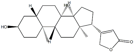3α,14-Dihydroxy-5α-card-20(22)-enolide 结构式