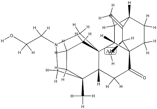 16,17-Didehydro-15β-hydroxy-21-(2-hydroxyethyl)-4-methylatidan-7-one 结构式