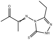 2-Butanone,3-[(3-ethyl-1,5-dihydro-5-thioxo-4H-1,2,4-triazol-4-yl)imino]-(9CI) 结构式