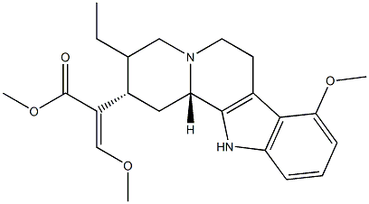 (16E)-16,17-Didehydro-9,17-dimethoxycorynan-16-carboxylic acid methyl ester 结构式