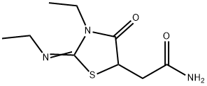 5-Thiazolidineacetamide,3-ethyl-2-(ethylimino)-4-oxo-(9CI) 结构式