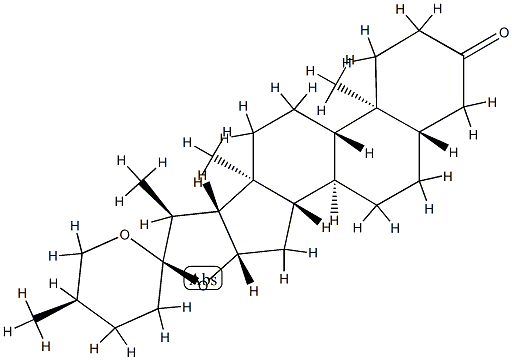 3-氧化-5,6-二氢薯蓣皂苷元 结构式