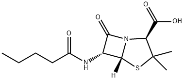6α-[(1-Oxopentyl)amino]penicillanic acid 结构式