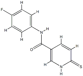 3-Pyridinecarboxamide,N-(4-fluorophenyl)-1,6-dihydro-6-thioxo-(9CI) 结构式