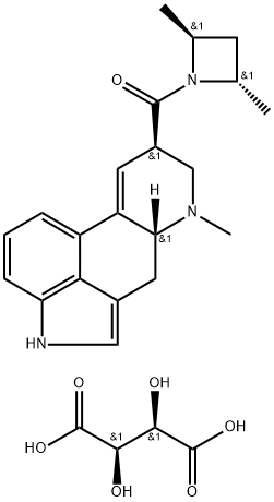 LYSERGIC ACID 2,4-DIMETHYLAZETIDIDE TARTRATE SOLUTION 结构式