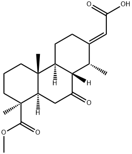 (1S,4bα,8aβ,10aα)-Tetradecahydro-7-[(E)-carboxymethylene]-1,4aβ,8α-trimethyl-9-oxo-1-phenanthrenecarboxylic acid 1-methyl ester 结构式