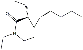 Cyclopropanecarboxamide, 2-butyl-N,N,1-triethyl-, (1R,2R)-rel- (9CI) 结构式