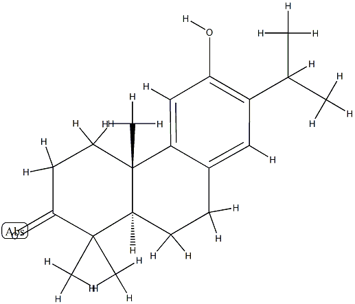 (4aS)-3,4,4a,9,10,10aα-Hexahydro-6-hydroxy-1,1,4a-trimethyl-7-isopropylphenanthren-2(1H)-one 结构式