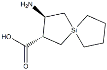5-Silaspiro[4.4]nonane-2-carboxylicacid,3-amino-,(2R,3S)-rel-(9CI) 结构式