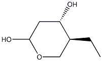 L-threo-Pentopyranose, 2,4-dideoxy-4-ethyl- (9CI) 结构式