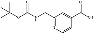 2-(((叔丁氧基羰基)氨基)甲基)异烟酸 结构式