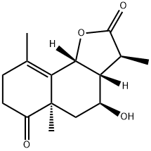 3aβ,5,5a,7,8,9bβ-Hexahydro-4β-hydroxy-3β,5aα,9-trimethylnaphtho[1,2-b]furan-2,6(3H,4H)-dione 结构式