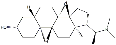 (20S)-20-Dimethylamino-5α-pregnan-3β-ol 结构式