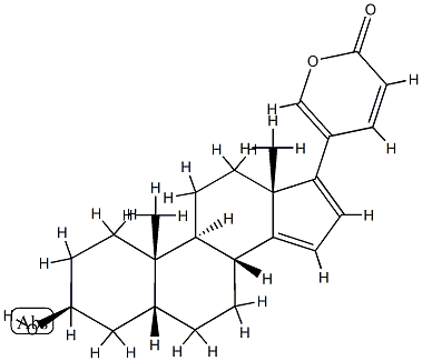 3β-Hydroxy-5β-bufa-14,16,20,22-tetrenolide 结构式