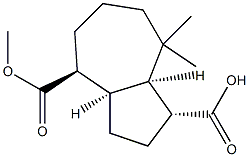 (1R,3aα,8aα)-Decahydro-4,8,8-trimethyl-1α,4β-azulenedicarboxylic acid 结构式