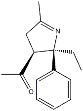 Ethanone, 1-[(2R,3S)-2-ethyl-3,4-dihydro-5-methyl-2-phenyl-2H-pyrrol-3-yl]-, rel- (9CI) 结构式