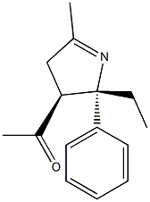 Ethanone, 1-[(2R,3R)-2-ethyl-3,4-dihydro-5-methyl-2-phenyl-2H-pyrrol-3-yl]-, rel- (9CI) 结构式