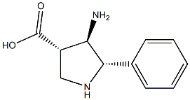 3-Pyrrolidinecarboxylicacid,4-amino-5-phenyl-,(3R,4S,5R)-rel-(9CI) 结构式