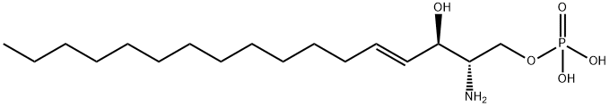 D-ERYTHRO-SPHINGOSINE-1-PHOSPHATE (C17 BASE); 结构式