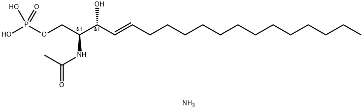 N-ACETOYL-CERAMIDE-1-PHOSPHATE (AMMONIUM SALT);C2 CERAMIDE-1-PHOSPHATE (D18:1/2:0) 结构式