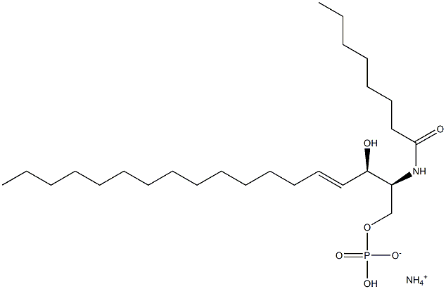 N-OCTANOYL-CERAMIDE-1-PHOSPHATE (AMMONIUM SALT);C8 CERAMIDE-1-PHOSPHATE (D18:1/8:0) 结构式