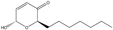 2H-Pyran-3(6H)-one, 2-heptyl-6-hydroxy-, (2R,6S)-rel- (9CI) 结构式