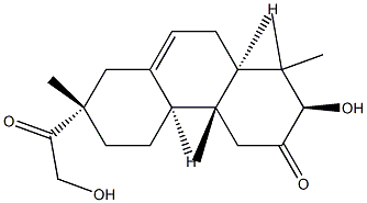 13α-Glycoloyl-3β-hydroxy-13-methylpodocarpa-7-ene-2-one 结构式