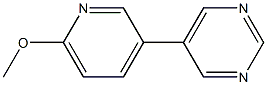 Pyrimidine,5-(6-methoxy-3-pyridinyl)-(9CI) 结构式