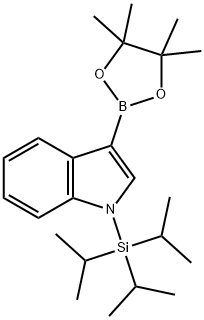 N-TIPS INDOLE-3-BORONIC ACID PINACOL ESTER 结构式