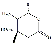 L-lyxo-Hexonic acid, 2,6-dideoxy-3-C-methyl-, delta-lactone (9CI) 结构式