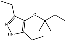 1H-Pyrazole,4-(1,1-dimethylpropoxy)-3,5-diethyl-(9CI) 结构式