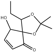 1,3-Dioxaspiro[4.4]non-7-en-6-one,4-ethyl-9-hydroxy-2,2-dimethyl-(9CI) 结构式