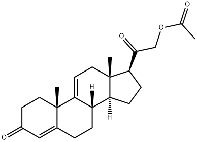 9,11-dehydrodeoxycorticosterone 21-acetate 结构式