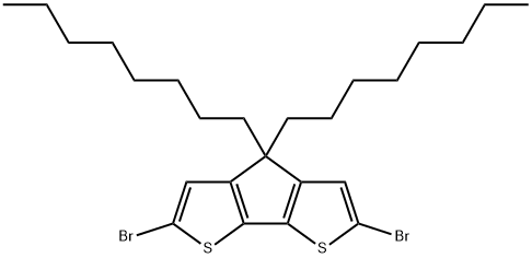 2,6-二溴-4,4-二辛基环戊并[2,1-B:3,4-B']二噻吩 结构式
