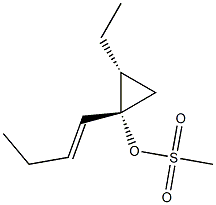 Cyclopropanol, 1-(1E)-1-butenyl-2-ethyl-, methanesulfonate, (1R,2S)-rel- (9CI) 结构式
