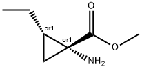 Cyclopropanecarboxylic acid, 1-amino-2-ethyl-, methyl ester, (1R,2S)-rel- (9CI) 结构式