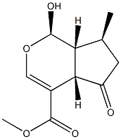 (1R)-1,4aα,5,6,7,7aα-Hexahydro-1-hydroxy-7α-methyl-5-oxocyclopenta[c]pyran-4-carboxylic acid methyl ester 结构式