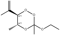 1,2,4-Trioxane,3-ethoxy-3,5-dimethyl-6-(1-methylethenyl)-,(5R,6R)-rel-(9CI) 结构式