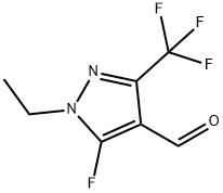 1H-Pyrazole-4-carboxaldehyde,1-ethyl-5-fluoro-3-(trifluoromethyl)-(9CI) 结构式