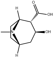 (1β,5β)-3β-Hydroxytropane-2α-carboxylic acid 结构式