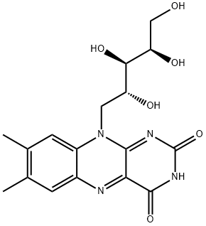 5-Deoxy-5-(3,4-dihydro-7,8-dimethyl-2,4-dioxobenzo[g]pteridin-10(2H)-yl)-L-arabinitol 结构式