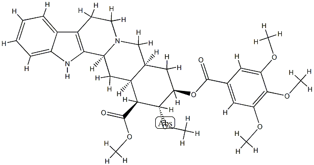(20α)-17α-Methoxy-18β-[(3,4,5-trimethoxybenzoyl)oxy]yohimban-16β-carboxylic acid methyl ester 结构式