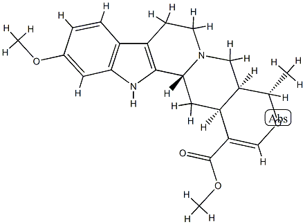 (3β,20α)-16,17-Didehydro-11-methoxy-19α-methyl-18-oxayohimban-16-carboxylic acid methyl ester 结构式
