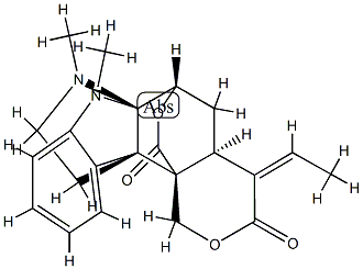 (4aS,4E)-4-Ethylidene-4,4a,5,6-tetrahydro-7,16-dimethyl-1H,3H,7H-6α,11cα-(epoxymethano)-6aα,11bα-(iminoethano)pyrano[4,3-c]carbazole-3,12-dione 结构式