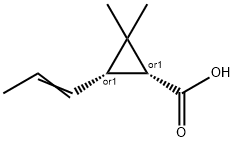 Cyclopropanecarboxylic acid, 2,2-dimethyl-3-(1-propenyl)-, (1R,3S)-rel- (9CI) 结构式