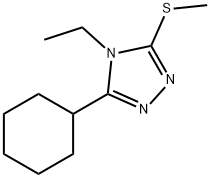 4H-1,2,4-Triazole,3-cyclohexyl-4-ethyl-5-(methylthio)-(9CI) 结构式