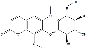 异嗪皮啶 7-O-BETA-D-葡萄糖苷 结构式
