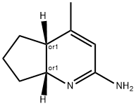 5H-Cyclopenta[b]pyridin-2-amine,4a,6,7,7a-tetrahydro-4-methyl-,(4aR,7aR)-rel-(9CI) 结构式