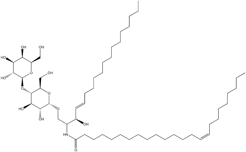 D-LACTOSYL-1-1'-N-NERVONOYL-D-ERYTHRO-SPHINGOSINE 结构式