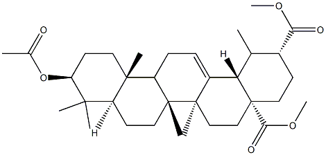3β-Acetyloxyolean-12-ene-28,29-dioic acid dimethyl ester 结构式